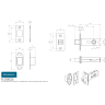 Eurospec Easi-T Tubular Dead Bolt 64mm Bright Stainless Steel