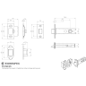 Eurospec Heavy Radius Sprung Tubular Latch 76mm Satin Stainless Steel