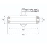 Union Fire Door Closer CE3-F Size 3 Silver Finish