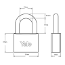 Yale Commercial Padlock 17 x 40 x 6mm Zinc Plated