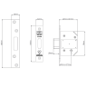 Union 2100 BS StrongBOLT 5 Lever Deadlock 68mm Satin Brass