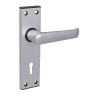 Union Ambassador Lever Lock on Backplate 152 x 38 x 43mm Anodised Silver