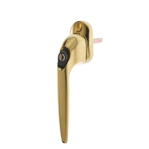Locking Tilt & Turn Handle Gold/Black Button 40mm Spindle