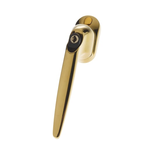 Locking Tilt & Turn Handle Gold/Black Button 40mm Spindle