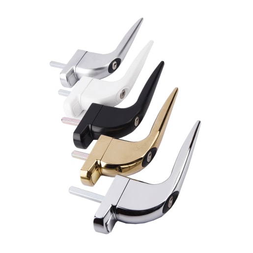 Trojan Locking Tilt & Turn Handle White/Black Button 40mm