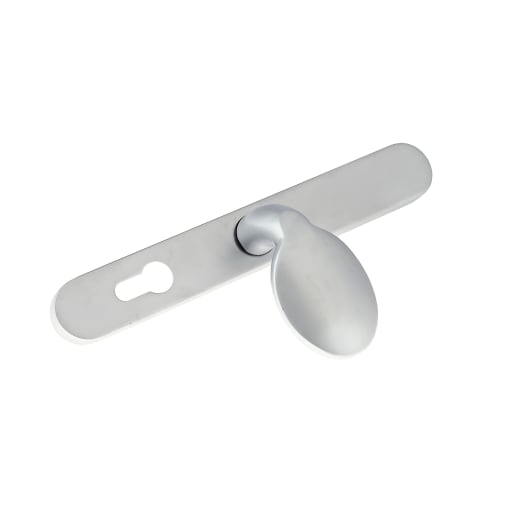 Trojan Sparta Euro uPVC Offset Lever Pad 210mm with Fixings Silver