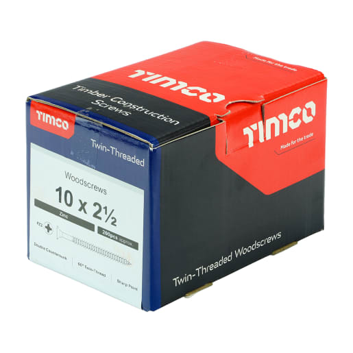 TIMco Twin-Thread Double Countersunk Wood Screw 5 x 60mm Box of 200