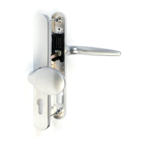 Trojan Sparta Euro uPVC Offset Lever Pad 210mm with Fixings Silver