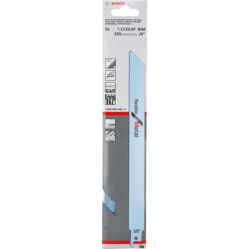 Bosch Sabre Saw Blades 225 x 19 x 0.9mm Blue Pack of 5