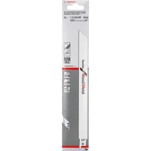 Bosch Bi-Metal Sabre Saw Blade 225 x 19 x 0.9mm