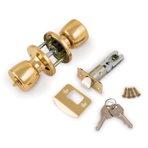 ERA Door Entrance Knob Lock Set Brass