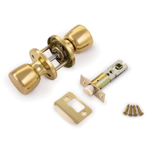 Wardrobe Door Knobs, With 50mm Diameter Base Plate - Lock and Handle