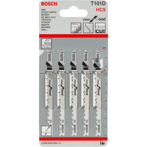 Bosch Jigsaw Blade Clean Cut Progressor for Wood 100mm Silver