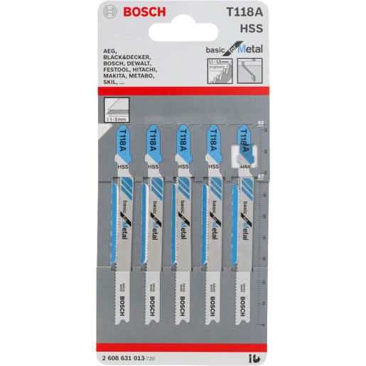 Bosch Jigsaw Blade High Speed Steel Basic For Metal 100mm Steel