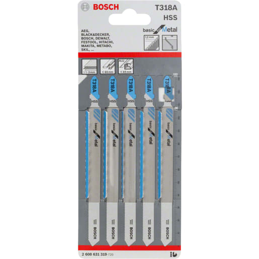 Bosch Jigsaw Blade 132mm Length Pack of 5