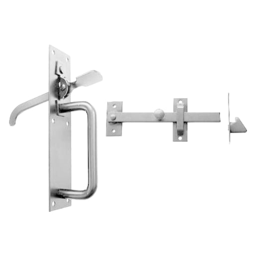 A Perry No.20/4S Medium Suffolk Gate Latch Set 75mm Zinc Plated