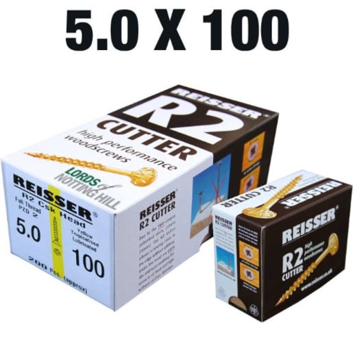 Reisser Cutter Pozi Partial Thread Woodscrews 5 x 100mm Pack of 200