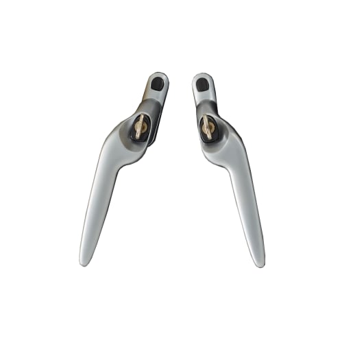 Trojan Sparta Locking Left Handed Espag Handle with 40mm Spindle Silver/Black