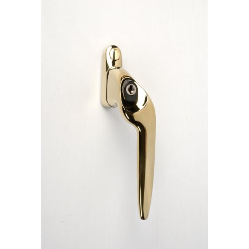 Trojan Locking Right Hand Espag Handle Gold/Black Button 40mm Spindle
