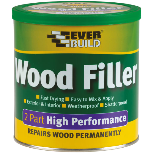 Everbuild 2 Part High Performance Wood Filler Light Stainable 500g