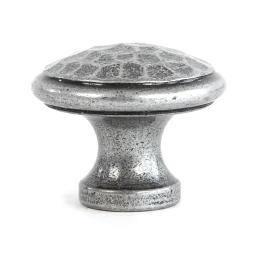 From The Anvil Pewter Hammered Cabinet Knob - Medium