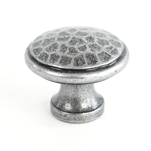 From The Anvil Pewter Hammered Cabinet Knob - Medium