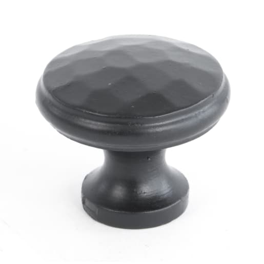 From The Anvil Black Hammered Cabinet Knob - Medium