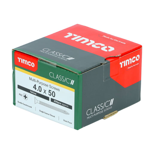 TIMco Classic Pozi Countersunk Wood Screw 50 x 7.62mm Box of 200