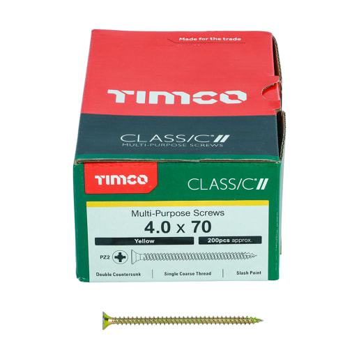 TIMco Classic Pozi Countersunk Wood Screw 70 x 4mm Box of 200