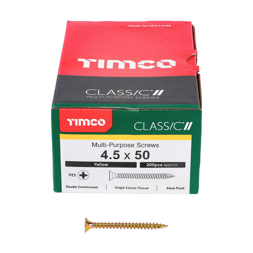 TIMco Classic Pozi Countersunk Wood Screw 50 x 4.5mm Box of 200