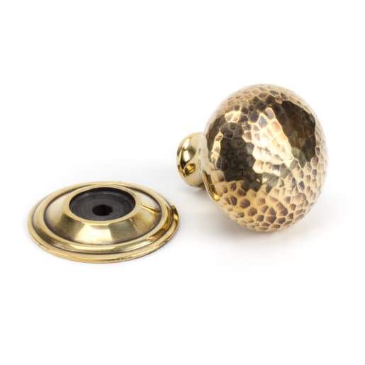 From the Anvil Hammered Mushroom Cabinet Knob 32mm Aged Brass