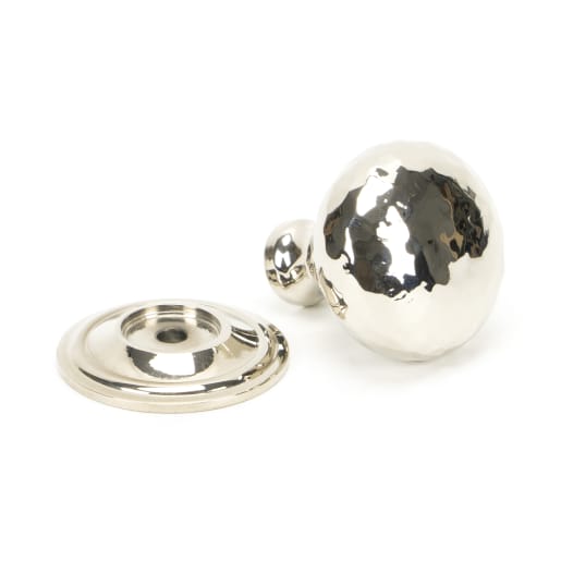 From the Anvil Hammered Mushroom Cabinet Knob 32mm Polished Nickel