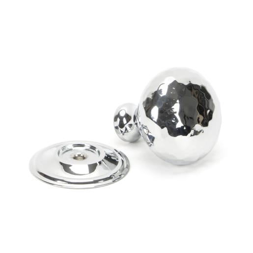 From the Anvil Hammered Mushroom Cabinet Knob 32mm Polished Chrome