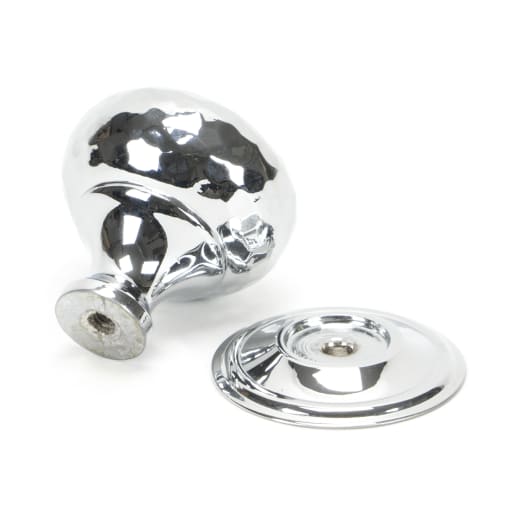 From the Anvil Hammered Mushroom Cabinet Knob 32mm Polished Chrome