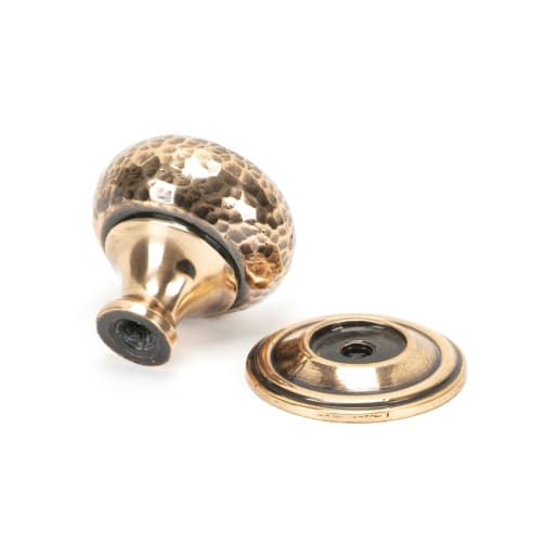 From the Anvil Hammered Mushroom Cabinet Knob 32mm Polished Bronze