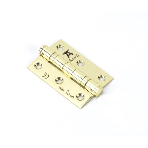 From the Anvil Ball Bearing Butt Hinge 76mm Polished Brass (Pair)