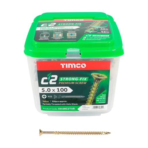 TIMCO Classic C2 Multi-Purpose Screw 100 x 5mm (L x Diameter) Box of 300