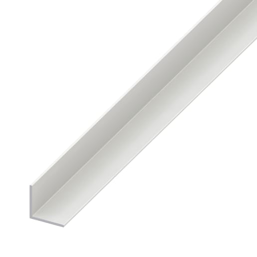 Rothley White Hard Polyvinyl Chloride Equal Sided Angle 2m x 10 x 1mm