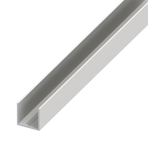 Rothley White PVC Square U Profile Strip 1m x 11.5mm