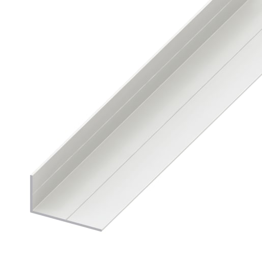 Rothley White Polyvinyl Chloride Unequal Sided Angle 1m x 19.5 x 30.5 x 1.5mm