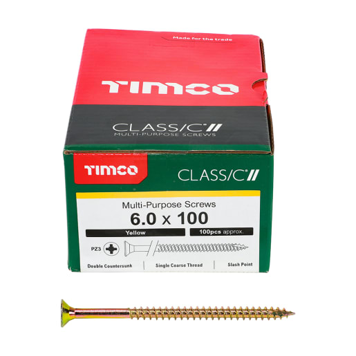 TIMCO Classic Pozi Countersunk Wood Screw 100 x 6mm Box of 100