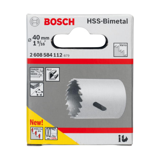 Bosch HSS Bi-Metal Holesaw 40mm Diameter