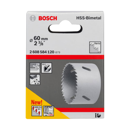 Bosch HSS Bi-Metal Holesaw 60mm Dia