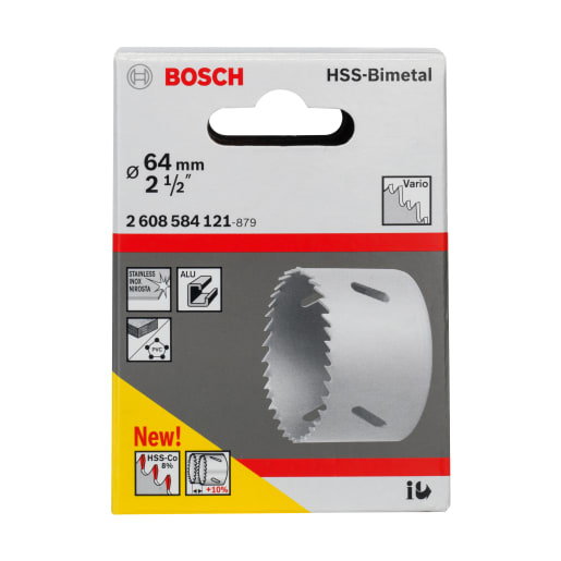 Bosch HSS Bi-Metal Holesaw 64mm Diameter