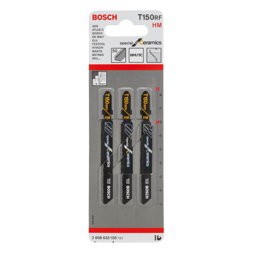 Bosch T150RIFF Jigsaw Blades 83mm L Pack of 3