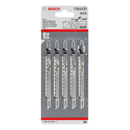 Bosch Jigsaw Blades 117mm Length Pack of 5