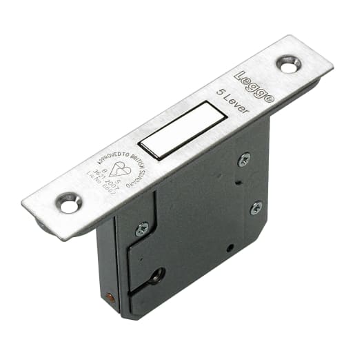 Allegion Legge 5 Lever Mortice Deadlock 64mm Stainless Steel