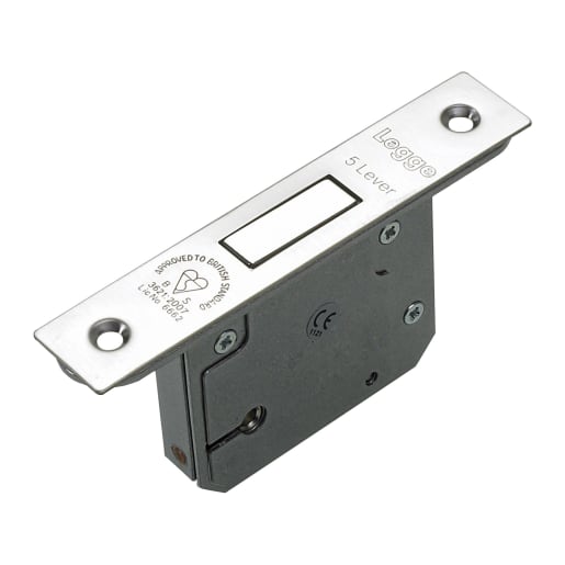 Legge 5 Lever Mortice Deadlock 76mm Stainless Steel
