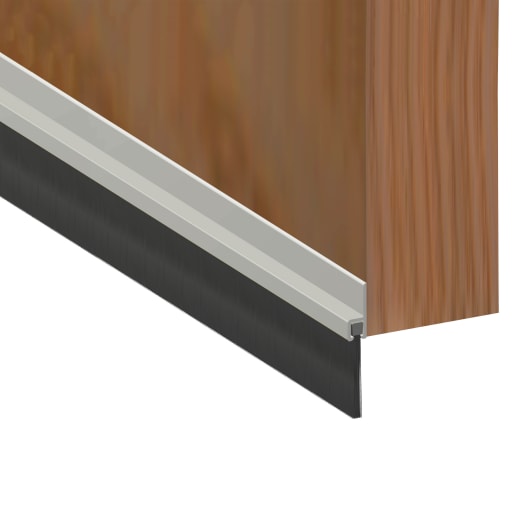 Stormguard Heavy Duty Brush Bottom Door Seal Mill Aluminium 2134mm