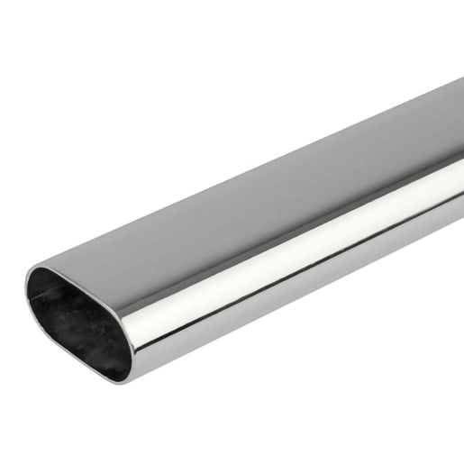 Sapphire Oval Tube 1800 x 30 x 15mm Chrome